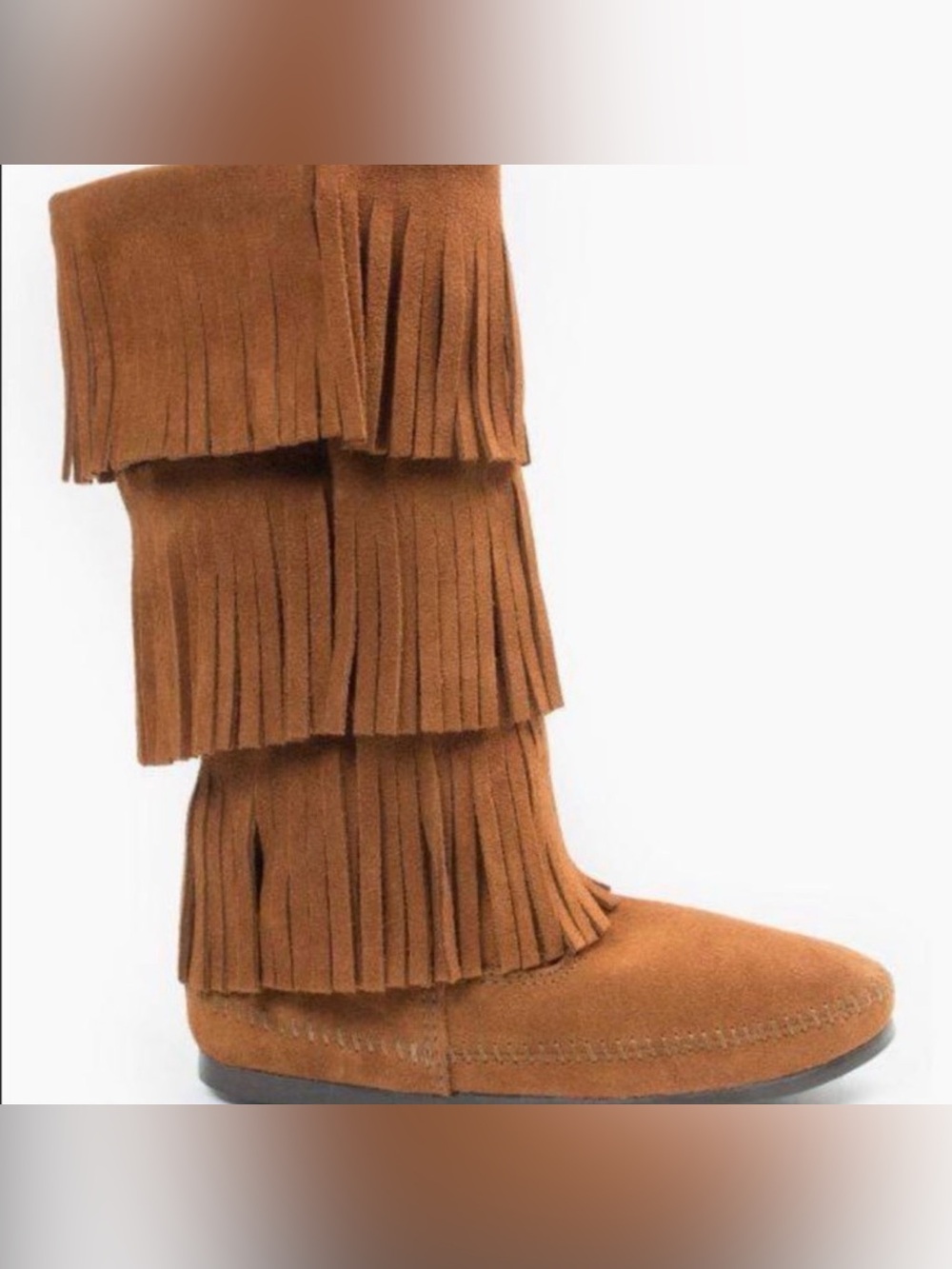Minnetonka Fringe Boho Booties Sz 11